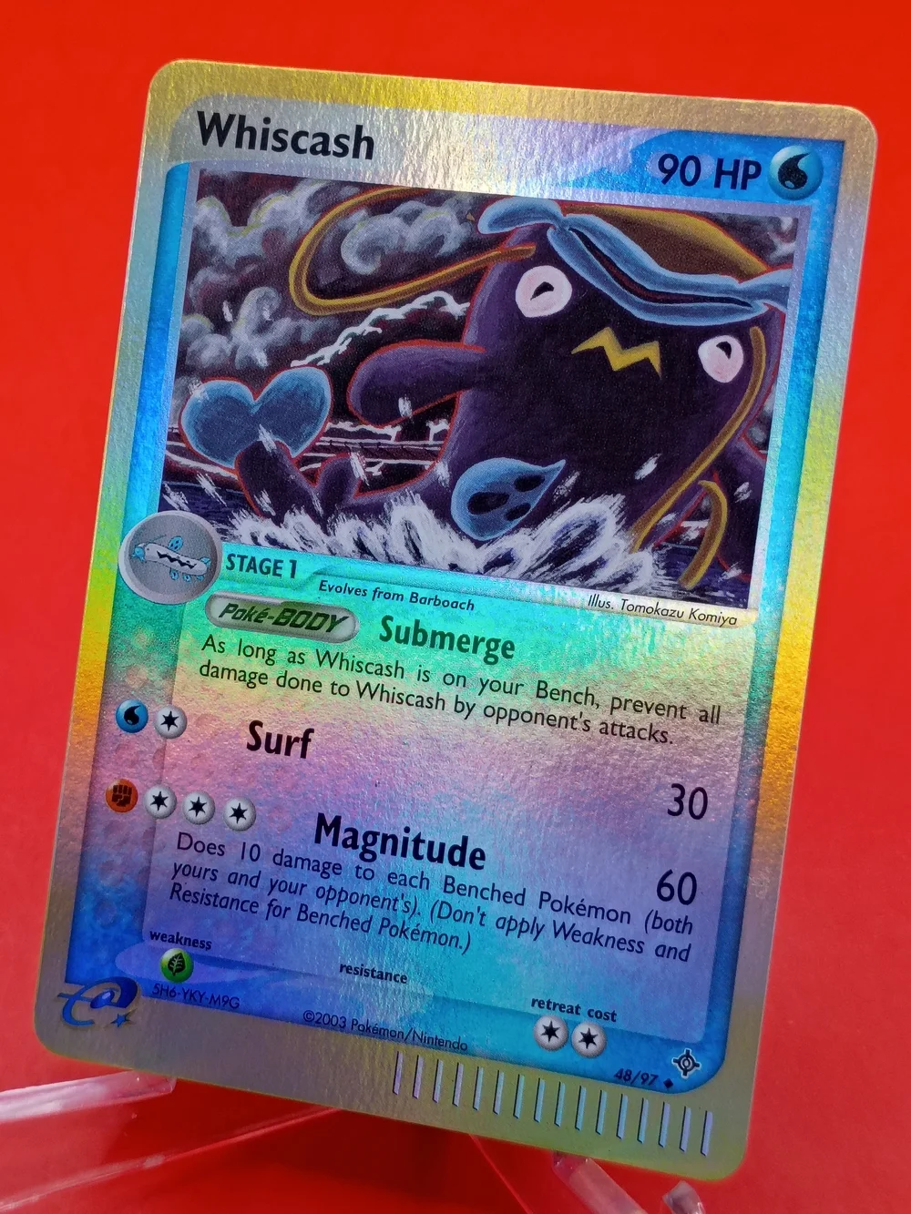 Whiscash 48/97 EX Dragon e-Reader Series Reverse Holo Near Mint Pokémon TCG
